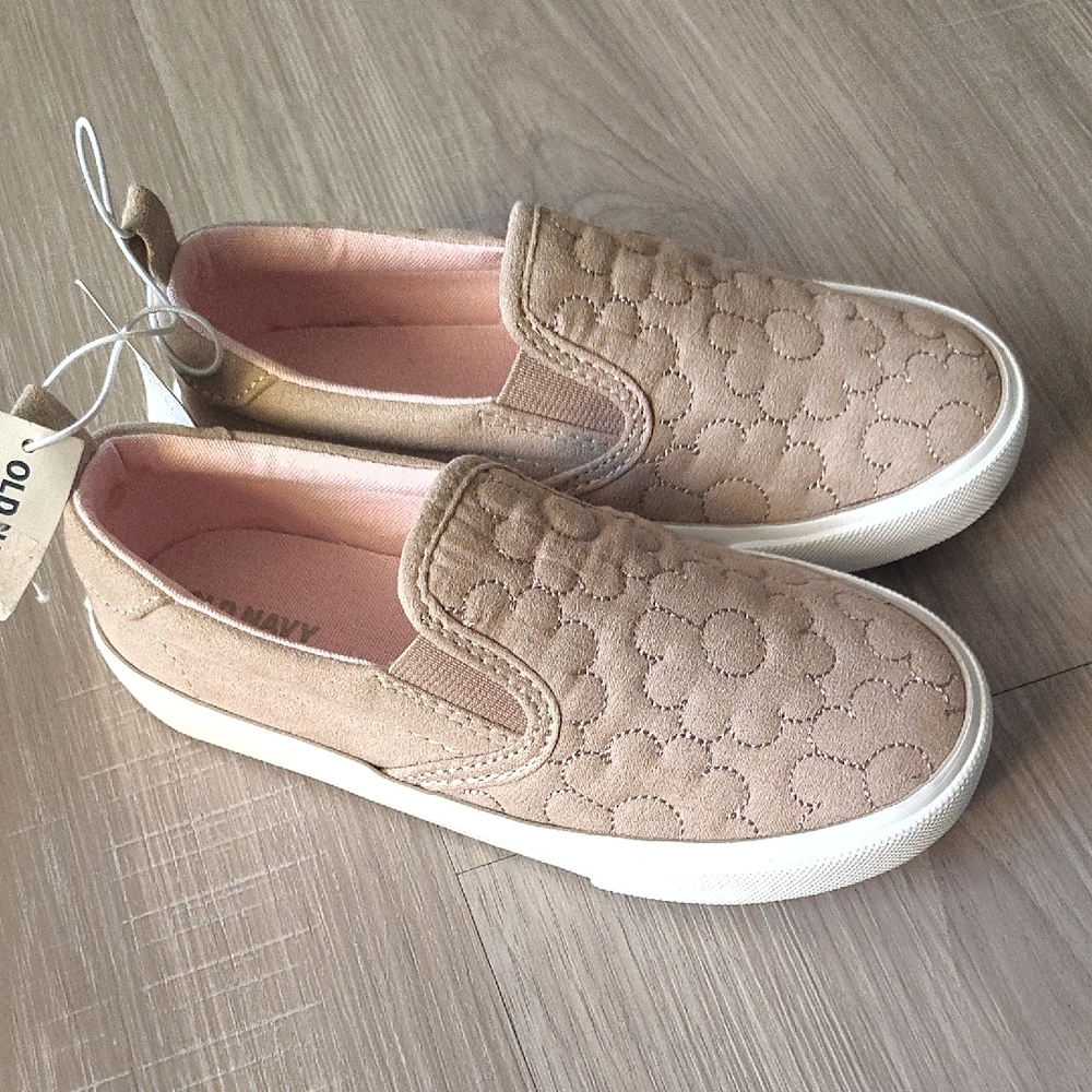 Old Navy Beige Floral Slip-On Sneakers